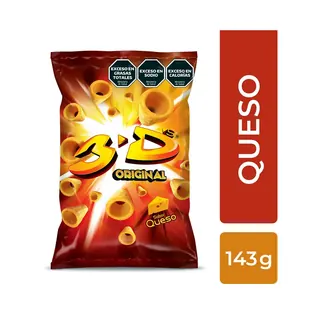 Tubitos 3D Mega Queso 143 g