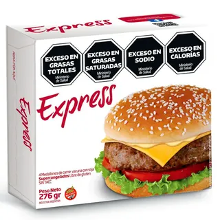 Hamburguesa Paty Express en Caja x 4 Unidades