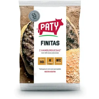 Hamburguesa Paty Finita x 2 Unidades
