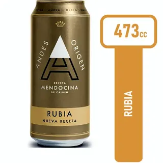 Cerveza Rubia Andes Origen Lata 473 ml