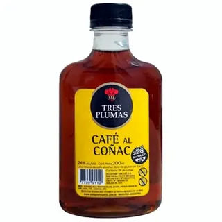 Licor de Café al Coñac Tres Plumas Petaca 200 cc