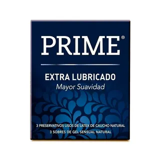 Preservativos Prime Extra Lubricado 3 u