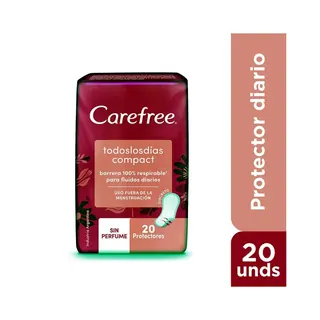 Protectores Diarios Carefree Todos los Días 20 Unidades