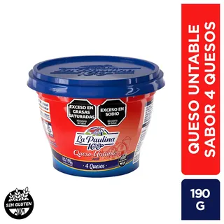 Queso Untable La Paulina Cuatro Quesos 190 g
