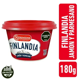 Queso Untable Finlandia Jamón y Parmesano 180 g