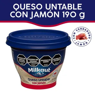 Queso Untable Milkaut Jamón 190 g