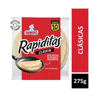 Tortillas Rapiditas Clásicas Bimbo x 10 unidades