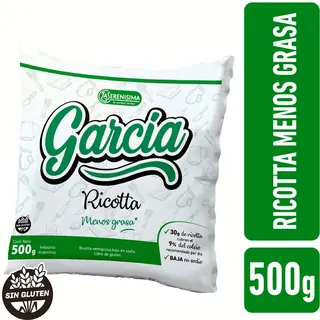 Ricotta García Semigrasa Baja en Sodio 500 g