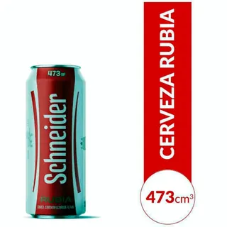 Cerveza Rubia Schneider Lata 473 ml